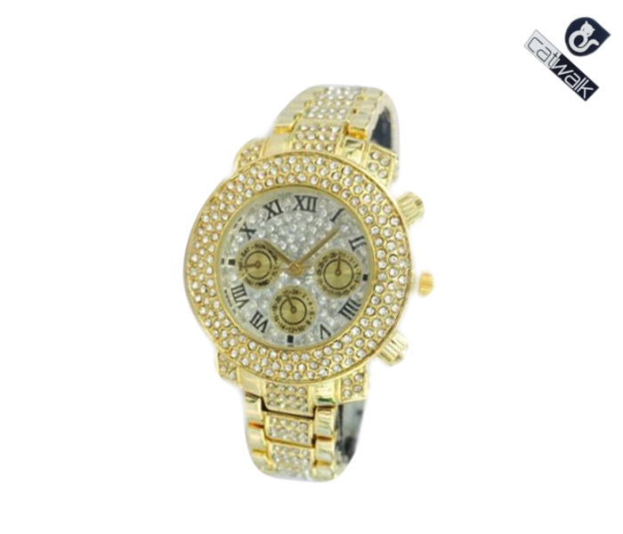 Catwalk CW-970 Genuine quality Fashionable Cz Watch For Women Gold - Zoom Image