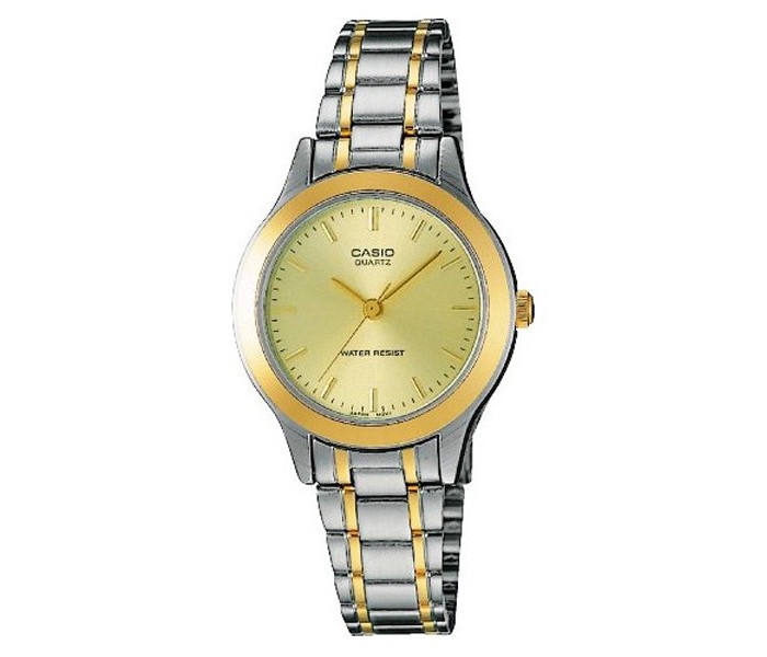 Casio MTP-1128G-9ARDF (CN) Mens Analog Watch Gold and Silver - Zoom Image