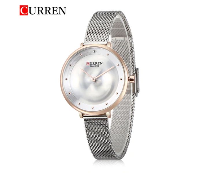 Curren 9029 Stainless Steel Analog Quartz Watch For Women Silver - Zoom Image