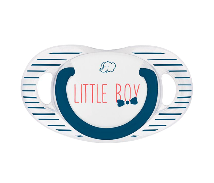 Bebe Confort 3104208400 Natural Physiological Silicone Rebel Rules Little Boy Pacifiers - 2 Pieces, White & Blue - Zoom Image 1