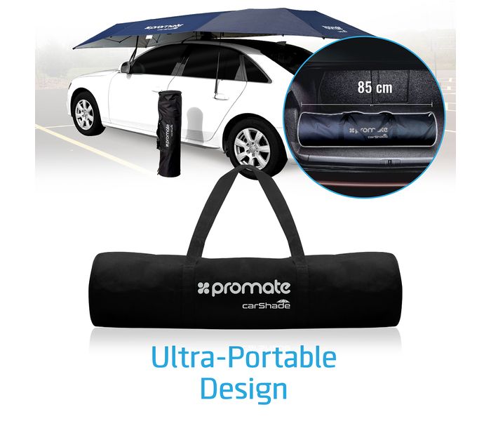 Promate Carshade 4 x 2.1 Meters Automatic Folded Umbrella Shelter Car Cover with Remote Control - Black - Zoom Image 4