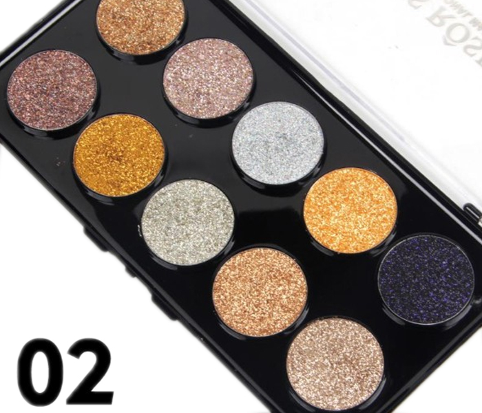 Miss Rose 7001-085M2  10 Colors Diamond Eyeshadow Makeup Palette - Zoom Image 1