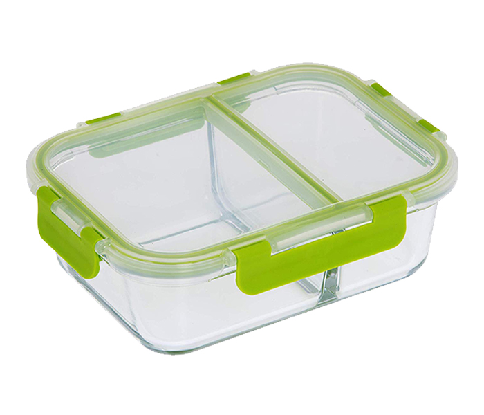 Royalford RF9215 1 Litre Air Tight Food Container - Clear & Green - Zoom Image 1