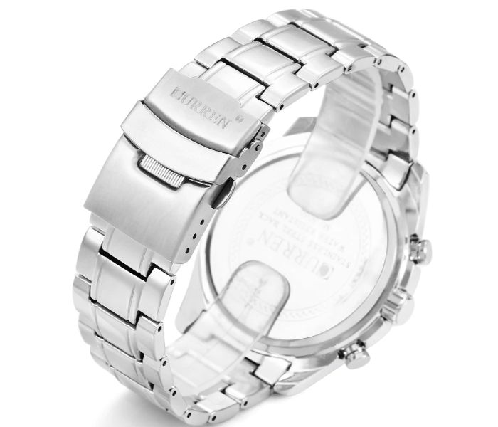 Curren 8010 Stainless Steel Analog Watch For Men White And Blue - Zoom Image 3