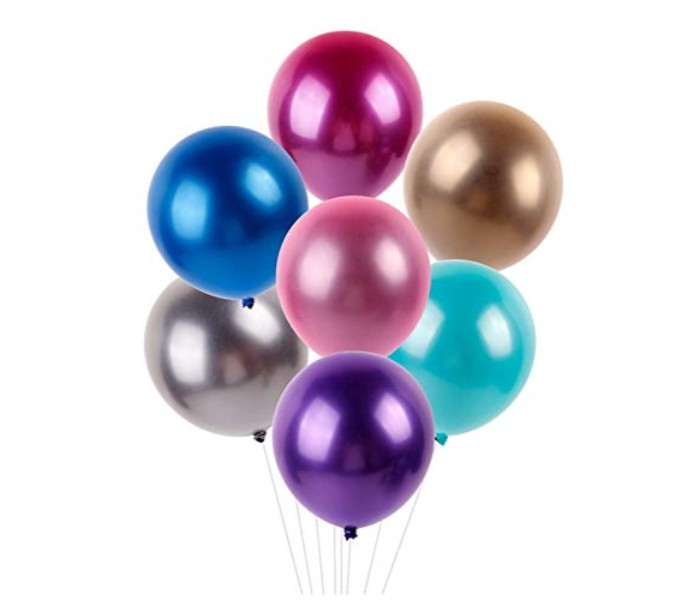 Taqdeer 20-MB 40 Piece 12 Inch Birthday Party Décor Metallic Balloons Multicolor - Zoom Image 1