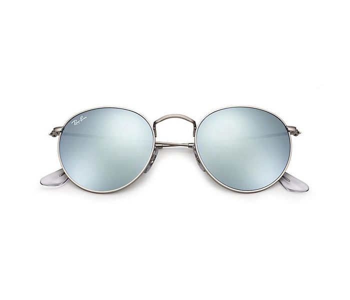 Ray-Ban 0RB3447 019/30 Round Silver Frame & Silver Flash Mirrored Sunglasses for Unisex - Zoom Image 1