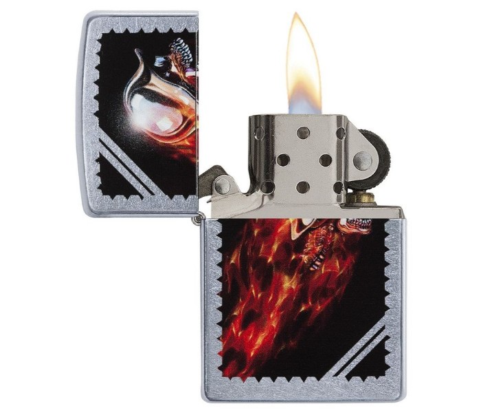 Zippo 29067 Flaming Skull Street Lighter Multicolor - Zoom Image 1