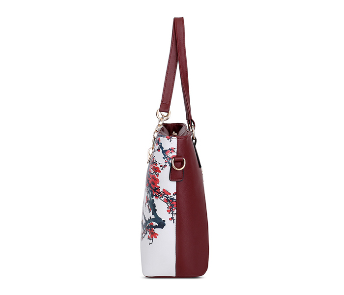 Dcart HB20105 6 Piece Floral Style Handbag Set Maroon - Zoom Image 9