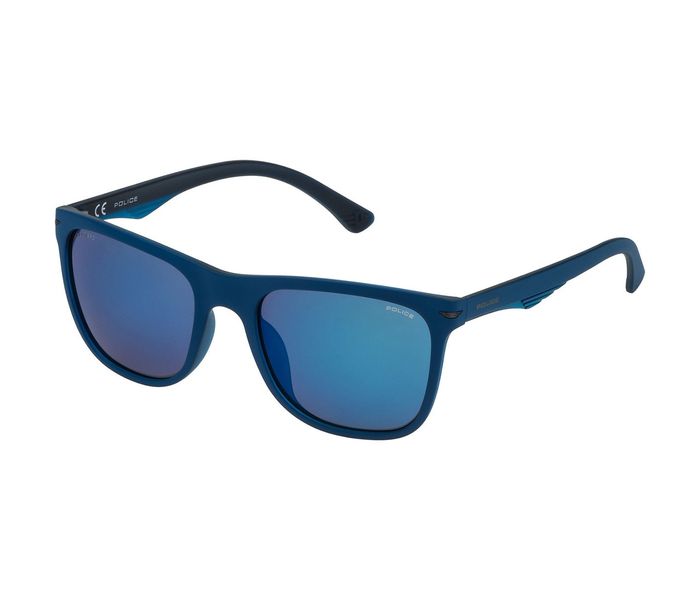 Police SPL357 WT6B Wayfarer Blue Frame & Blue Gradient Mirrored Sunglasses for Unisex - Zoom Image 1