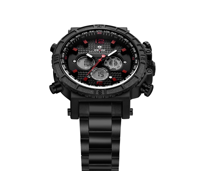 Weide WH-6305MB Analog and Digital Watch Black and Red - Zoom Image 2