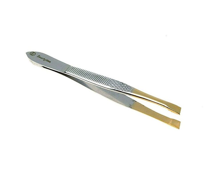 Beautytime N11029019A Slant Tweezers - Silver - Zoom Image