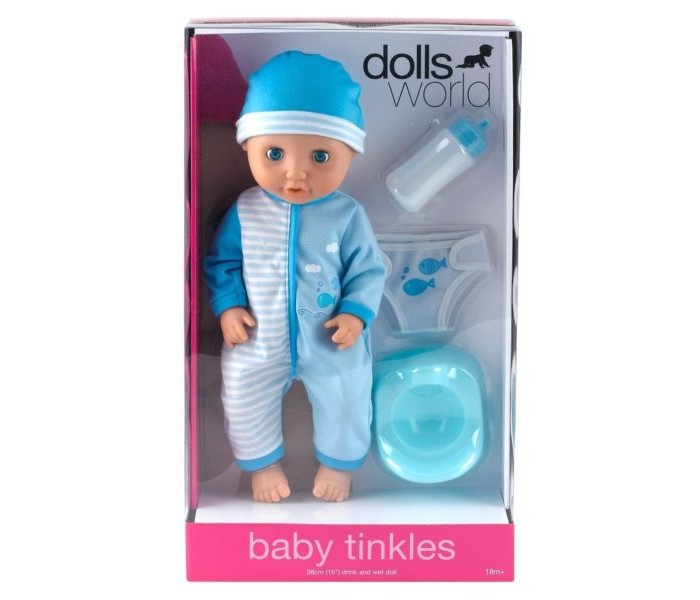 Dolls World 8122 38cm Baby Tinkles Blue - Zoom Image 1