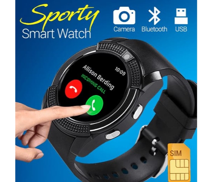 Sporty Bluetooth Smart Watch with Camera, Memory Card and SIM Card Slot M9 Multicolor - Zoom Image 1