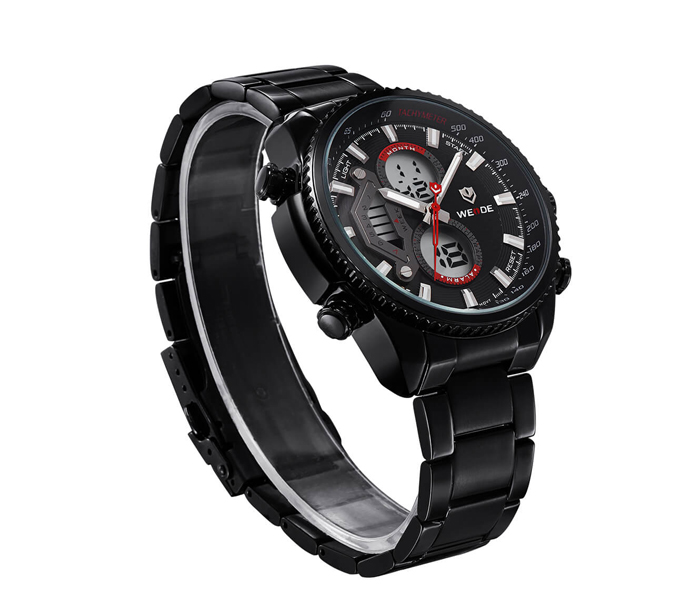 Weide WH-3410MB Analog and Digital Watch Black and Red - Zoom Image 2