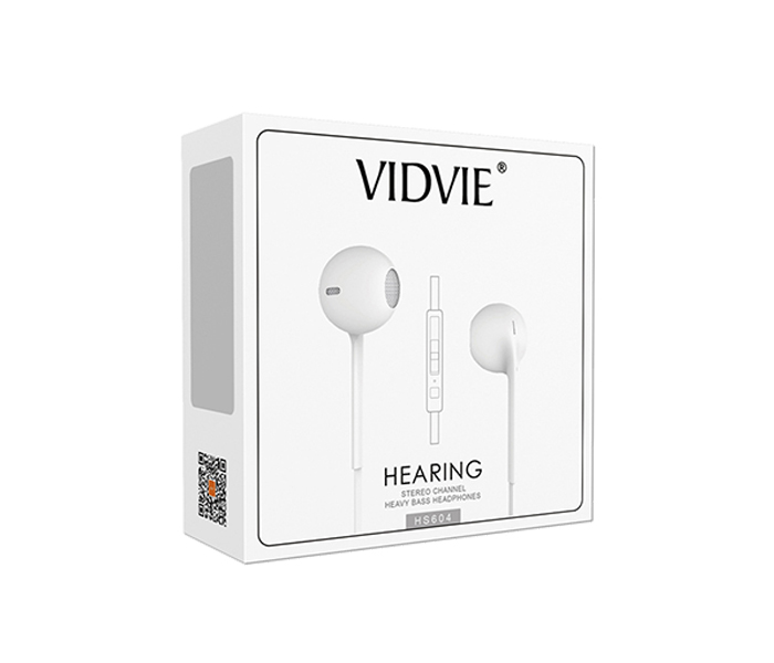 Vidvie HS-604 Stereo Headset with Mic - 125cm, White - Zoom Image 1