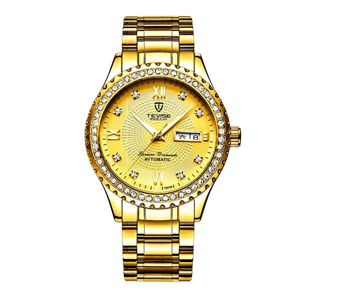 Tevise T807B Men's Business Automatic Watch - Gold - Zoom Image