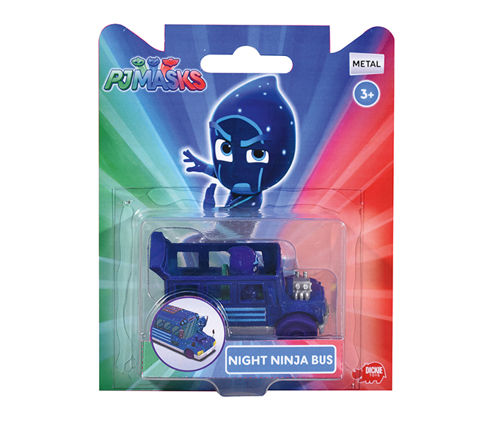 Dickie 203141004 7CM PJ Mask Single Pack Night Ninja Bus - Blue - Zoom Image 2