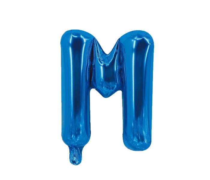 Party Time M-B-803249 Letter M 16 Inch Foil Balloon Blue - Zoom Image