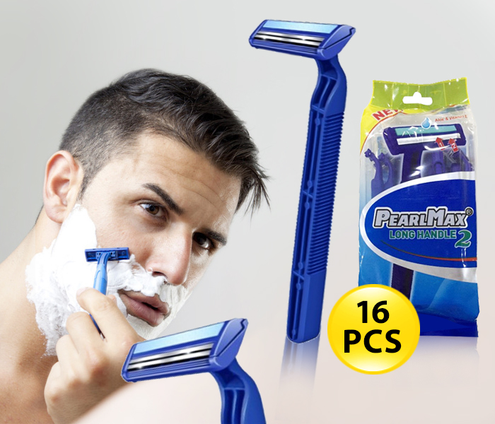 Long Handle 2 Pearl Max Mens Disposable Razor,16pcs - Zoom Image 3