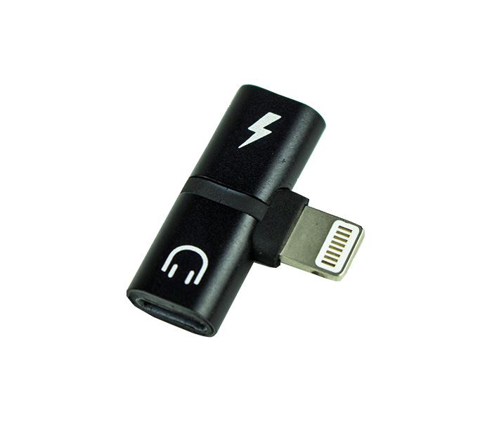 Go-Des 2-in-1 Lightning Connector - Black - Zoom Image 1