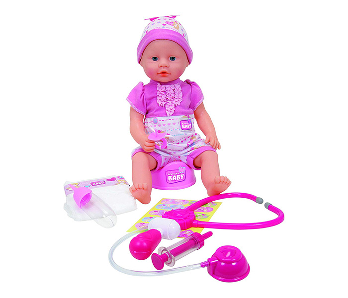 Simba 5032355 38 CM New Born Baby with Doctor Accessories - Pink - Zoom Image 1