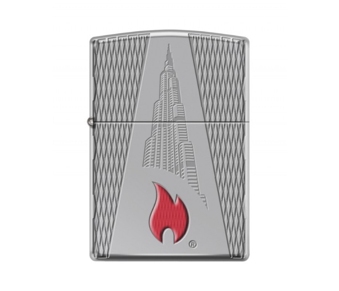 Zippo 167 AE400612 Armor Chrome Burjkhalifa Lighter Silver - Zoom Image