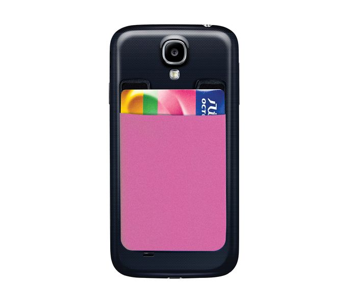 Promate Cardo 3M Rear Sticker Mobile Card Holder, Pink - Zoom Image 1