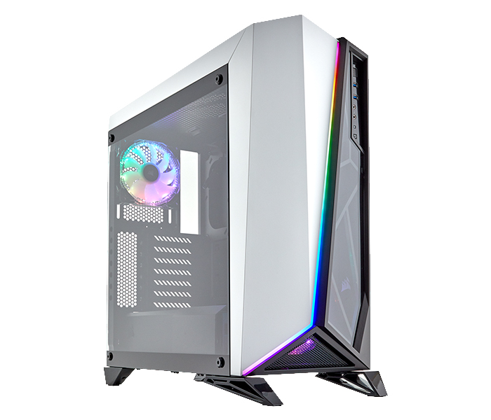 Corsair CC-9011141-WW Carbide Series SPEC-OMEGA RGB Mid-Tower Tempered Glass Gaming Case - White - Zoom Image 6