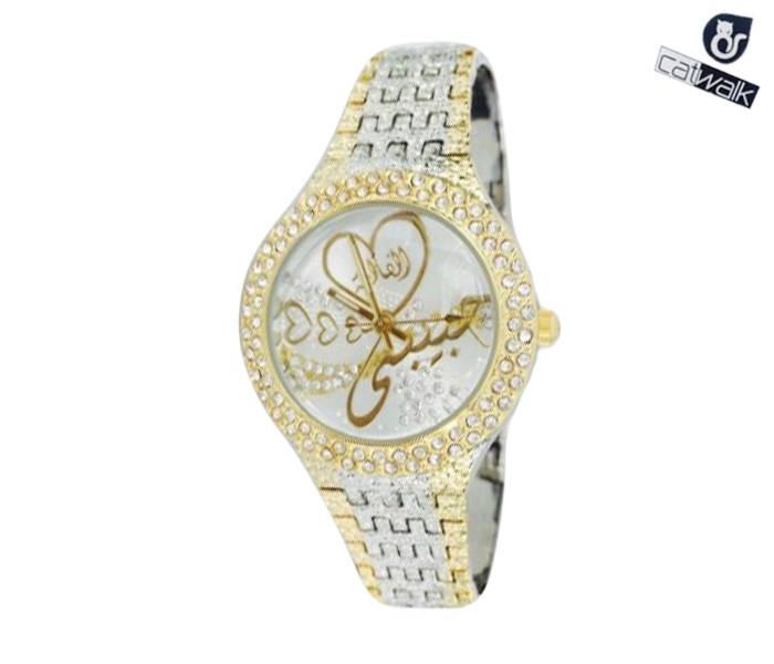 Catwalk CW-142 Genuine quality Fashionable Cz Watch For Women - Silver and Gold - Zoom Image