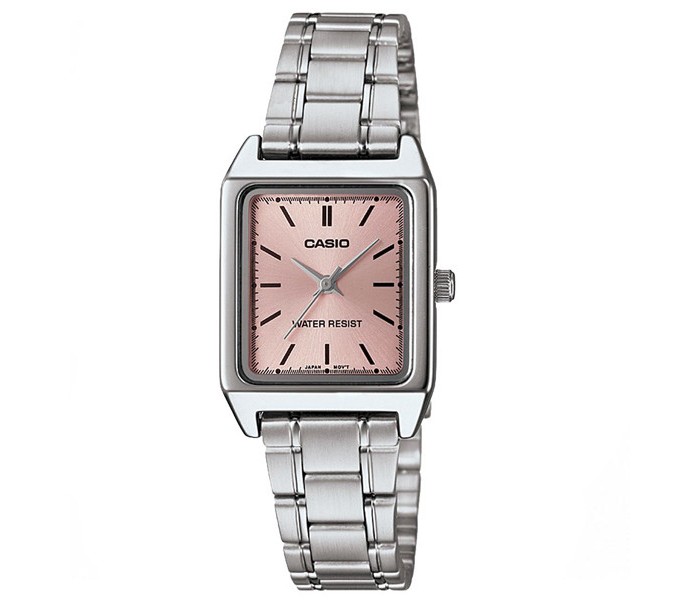 Casio LTP-V006D-4EDF Womens Analog Watch Silver and Pink - Zoom Image