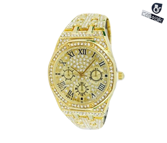 Catwalk CW-123 Genuine quality Fashionable Cz Watch For Women - Gold - Zoom Image