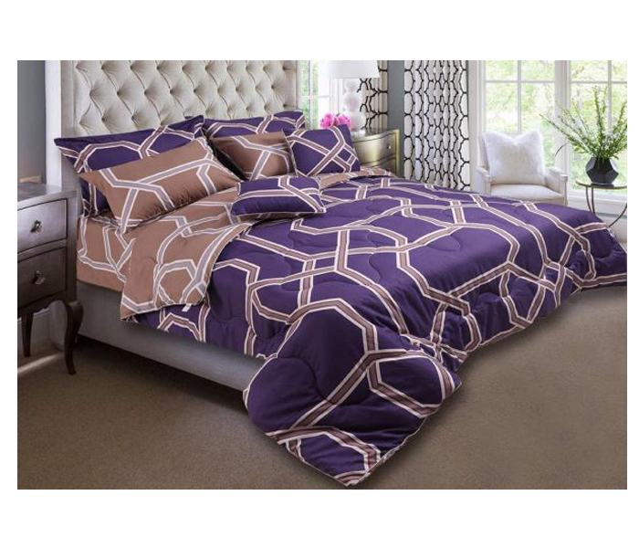 Home Concept Ar-042 Bed Printed Comforter Set - 8 Pcs - Zoom Image