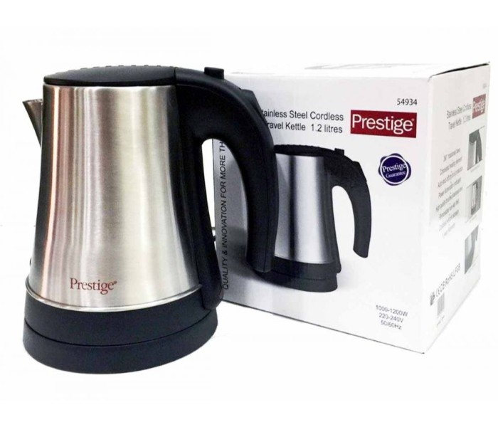 Prestige PR54934 Stainless Steel Cordless Travel Kettle 1.2 Litre Silver - Zoom Image