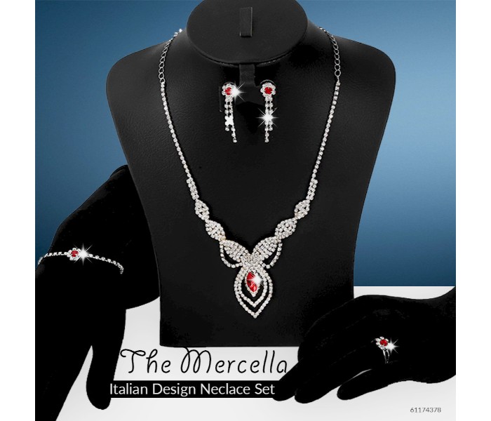 The Mercella 18K Silver Plated Italian Design Necklace Set 61174378 - Zoom Image 6