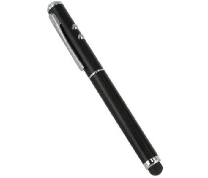 3 In 1 Led Flashlight Stylus Pen With Laser Pointer SPF01B Black - Zoom Image 2