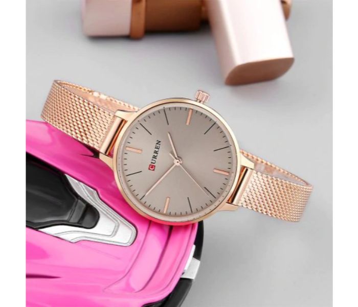 Curren 9022 Stainless Steel Analog Quartz Watch For Women Rose Gold - Zoom Image 1