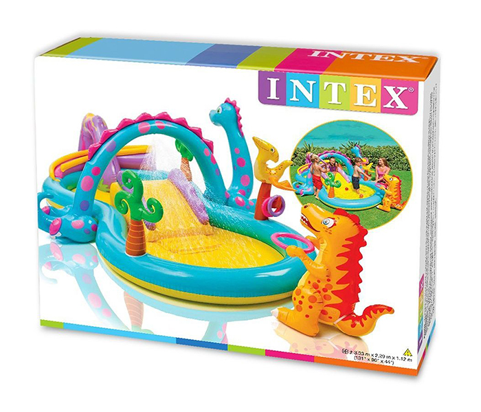 Intex ZX-57135 332 x 228 x 112CM Inflatable Dinoland Water Play Centre - Zoom Image 2