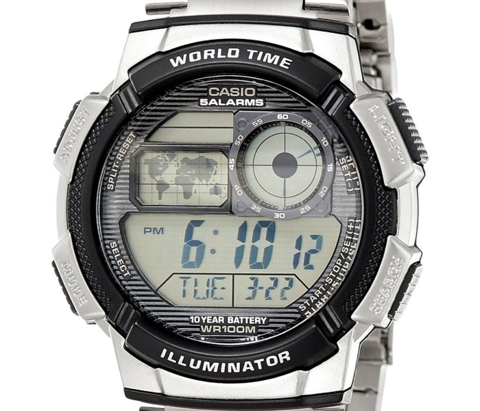 Casio AE-1000WD-1AVDF (TH) Mens Sports Digital Watch Silver - Zoom Image 1