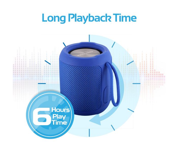 Promate Bomba Portable Wireless Speaker with Handsfree for Outdoor & Indoor - Blue - Zoom Image 5