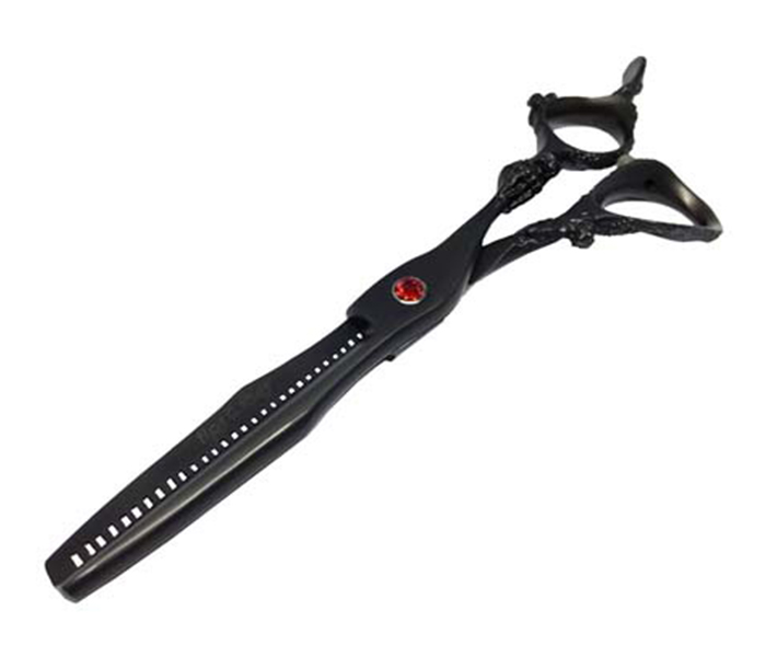 Tips & Toes TT-687 Stainless Steel Professional Dragon Thinning Shears, Black - Zoom Image 2