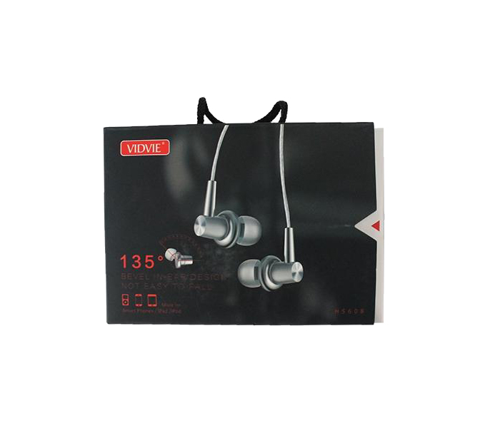 Vidvie HS-608 Handfree Headset with Mic - 120cm, Silver - Zoom Image 1