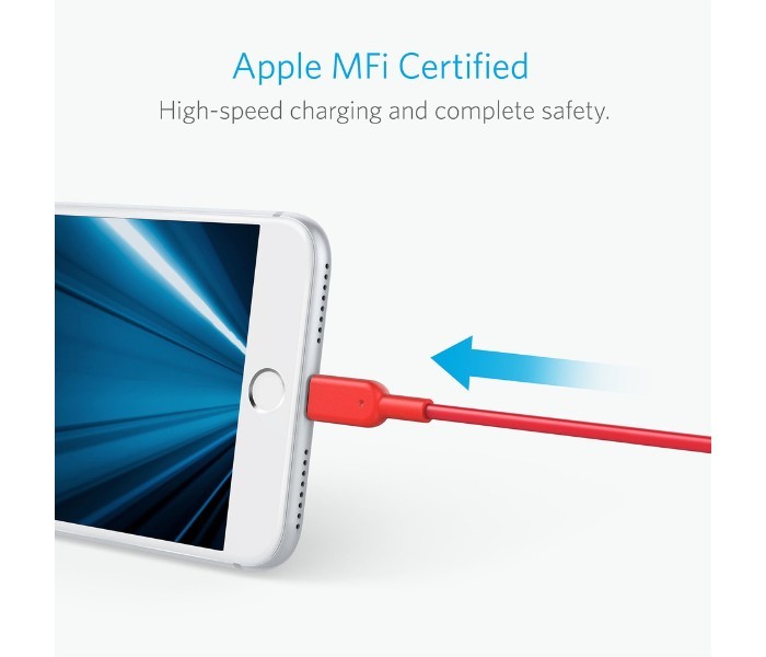 Anker A8433 Powerline II Lightning Cable 6 ft Red - Zoom Image 4