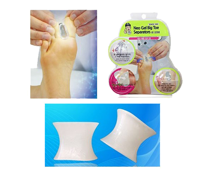 Neo Gel 2 Pieces Silicone Big Toe Separators - White - Zoom Image 1