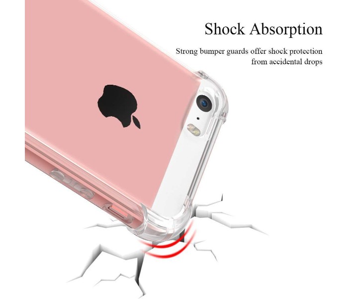 Shockproof Silicone TPU Transparent Back Case For iPhone 5G, 5S and SE STHC43 Clear - Zoom Image 8