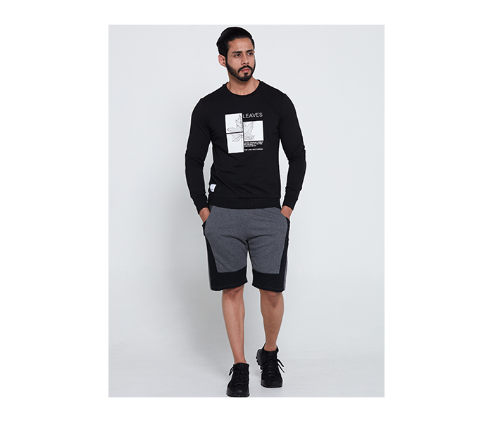 Lynk LY10022 Sports Style Solid Cottonshort For Men M - Grey - Zoom Image 3