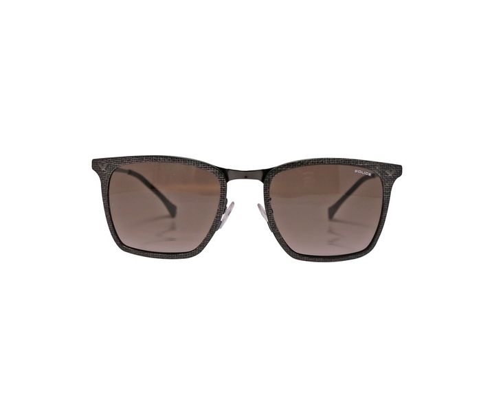 Police SPL154N 0AG5 Wayfarer Black Effect Fabric Pattern Frame & Brown Gradient Mirrored Sunglasses for Men - Zoom Image 3