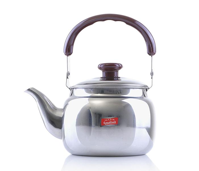 Royalford RF6187 1 Litre Stainless Steel Tea Kettle - Silver - Zoom Image 1