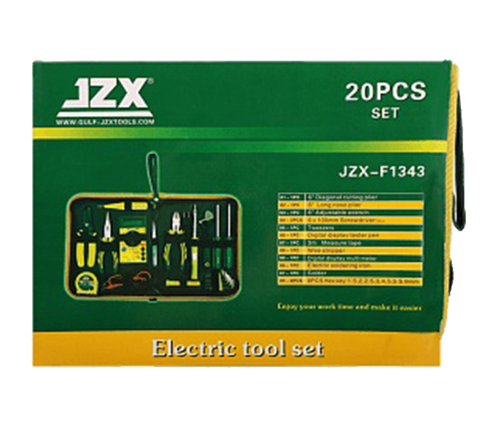 Jzx 20 Pieces Electric Tool Set with Zipped Case - Zoom Image 3