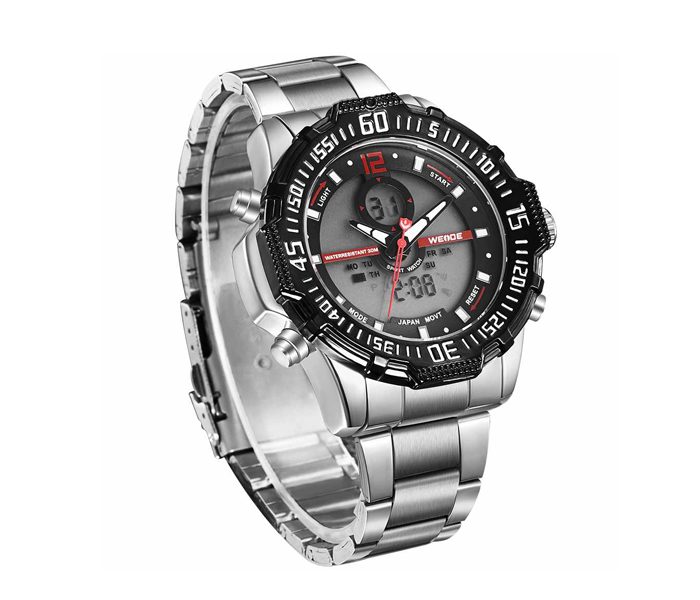 Weide WH-6105MB Analog and LCD Digital Watch Black and Silver - Zoom Image 2