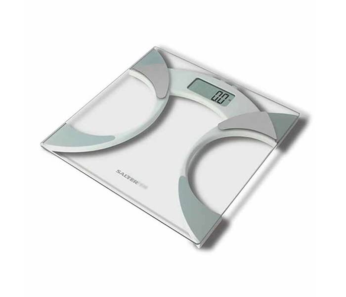 Salter N12660145A Standard Ultra Slim Bathroom Scale Analyser - White - Zoom Image 1